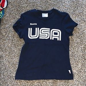USA navy/white t shirt